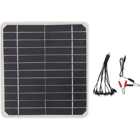 10w 12v Solarpanel-autobatterieladegerät Zum Laden Von Auto- Und Handyakkus