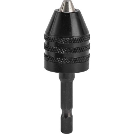 Schnellspann-bohrfutter-schlagschrauber-bit-adapter, 3 Backen, 1/4"-sechskantgröße Von 0,6 Bis 8 Mm, Schwarz