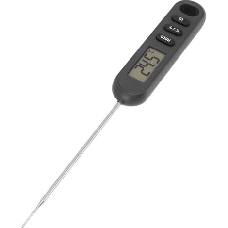 Fleischthermometer, Digitales Sofortthermometer, Zum Kochen Und Grillen, Mit Langer Sonde, Schwarz