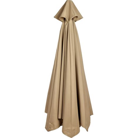 Ersatz-sonnenschirmbezug, Wasserdichter Sonnenschutz Aus Polyester Für 2,7 M, 6-streben-gestell In Beige.