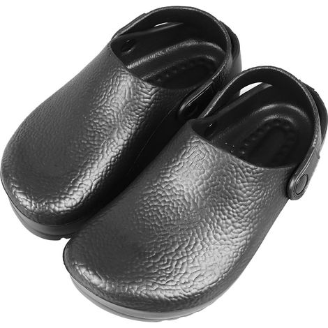 Schwarze Herren-sommer-kochschuhe Aus Eva-gummi, Atmungsaktiv Und Rutschfest, Restaurant-stil, Größe 39