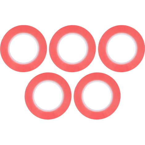5 Stück Starkes, Ablösbares Doppelseitiges Klebeband, Superklebendes Pet-material Für Bastelarbeiten Und Geschenkverpackungen, Rot, 3 Mm