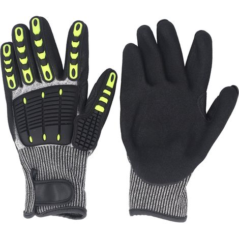 1 Paar Sicherheitsarbeitshandschuhe, Stoßfest, Touchscreen-kompatibel, Rutschfest, Für Gartenarbeit Und Maschinenbau, Unisex Xl