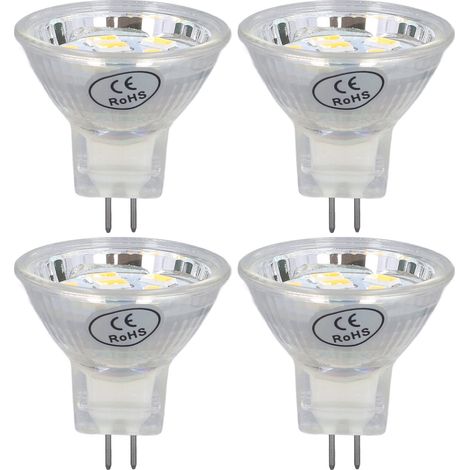 Mr11 3w 300lm Led-lampe Mit 9 Leds, Doppelstiftsockel Für Strahler, Gartenleuchten, Warmweißes Licht, 4 Stück