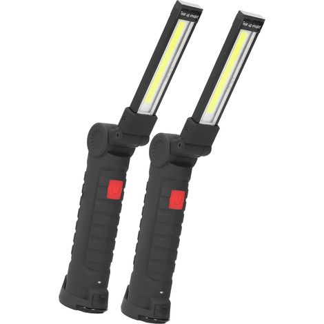 Wiederaufladbare Led-arbeitsleuchte Mit Magnetfuß, 2 Stück, Faltbare Und Multifunktionale Cob-arbeitsleuchte Für Den Außenbereich, Grill