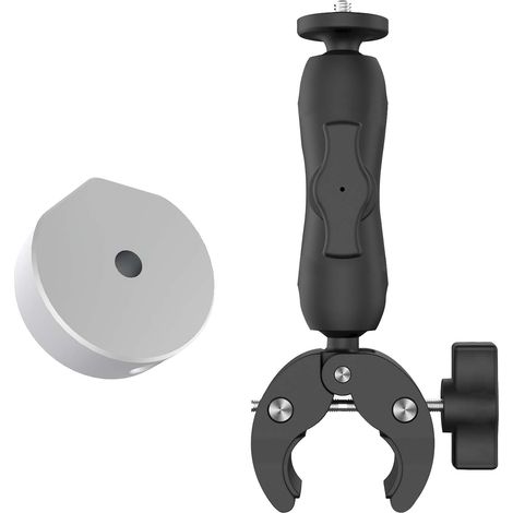 Stangenklemme Für Mini-satellitengeräte, Universelle, Verstellbare Winkelhalterung Mit Adapter Für Wohnmobilleitern, Yachtstangen Und Silberne