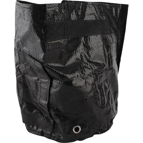 Umweltfreundlicher Pe-pflanzsack, Atmungsaktiv, Anzuchtbeutel, Gartengerät, Schwarz, 5 Gallonen, 23 X 28 Cm