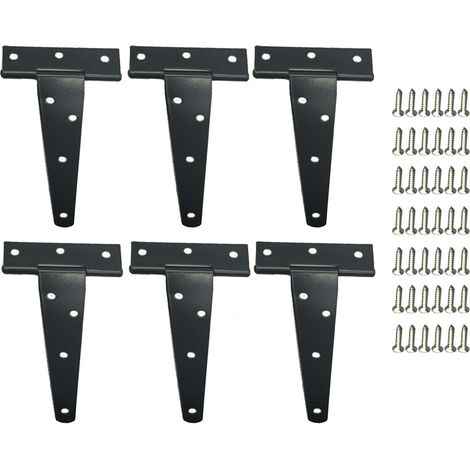 5-zoll-t-band-scharniere Für Gartenhäuser, 6 Stück, Verzinktes Eisen, Für Scheunentore, Dreieckiges Scharnier Mit Geteiltem Lager