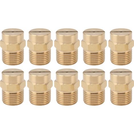 10-teiliges Set Aus Messing-schlitzdüsen Für Sprühnebel Und Kühlung, Hitzebeständiger Und Rostfreier Wasserschlauch Für Rasenflächen Und Gemüsegärten, 4-punkt-gewinde