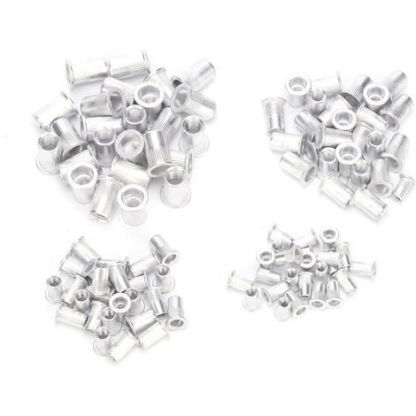 Blindnietmuttern-set, 100-teilig, Aluminium-blindnietmuttern M4/m5/m6/m8, Hardware-zubehör