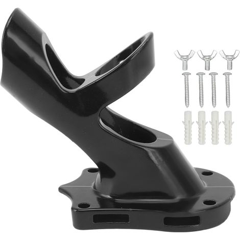 Verstellbarer 45°-fahnenhalter Aus Aluminiumlegierung, Robust, Rostfrei, 3-loch-stangenhalterung, Schwarz