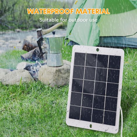 Tragbares 3w 5v Solarladegerät, Wasserdichtes Panel Für Camping Mit Micro-usb-anschluss, Lädt Mobiltelefone, Mini-ventilatoren, Led-lampen, Heimmonitore, Kameras
