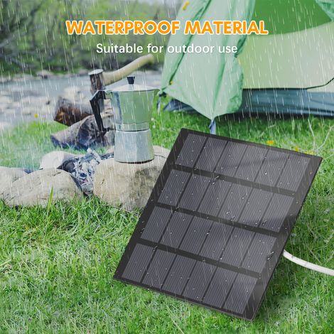 Tragbares, Wasserdichtes 1,5-w-6-v-solarpanel Mit Usb-anschluss Zum Laden Von Mobiltelefonen, Powerbanks, Mini-ventilatoren Und Led-lampen Für Camping.