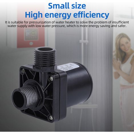 Bürstenlose Gleichstrompumpe – 24 V, 700 L/h, 20 W, Mikro-hochtemperatur-booster, 5 M Förderhöhe, Für Aquarium, Springbrunnen, Schwimmbad, Teich, Toilette