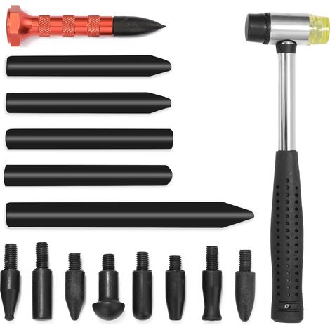15-teiliges Set Zur Lackschadenfreien Ausbeultechnik. Inklusive Gummihammer Und Durchschlägen. Zur Ausbeulung Von Auto- Und Kühlschranktüren.