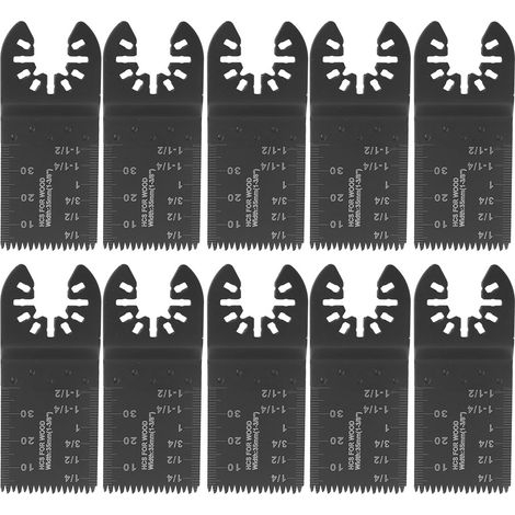 Packung Mit 10 Oszillierenden Sägeblättern, 35 Mm, Universelle Schnellwechsel-profi-oszillationssägeblätter Zum Schneiden Von Holz (schwarz)