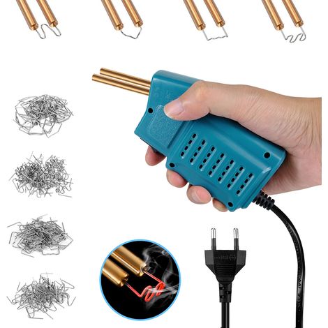 Tragbares Kunststoffschweißset Mit 4 Formen/400 Heißklammern, Sofortheizung, 50-w-messing-heizkern Mit Led-licht, Tragbares Reparaturwerkzeug