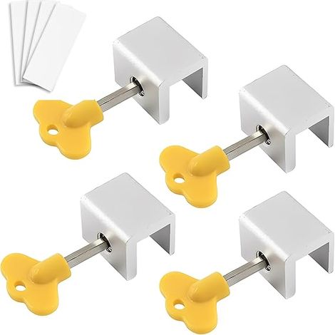4er-set Schiebetürschlösser, Schiebetürschlösser Für Terrassentüren, Schiebetürstopper, Geeignet Für Schiebefenster Und -türen