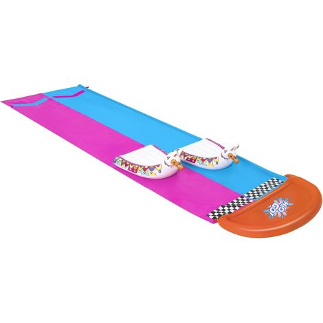 H2ogo 52320 Wasserrutsche Für 2 Personen Mit Aufblasbaren Lamas, 487 X 138 Cm