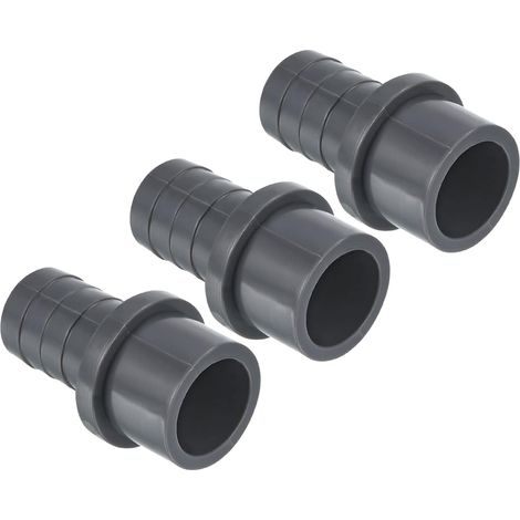Pvc-reduzierstück, 32 Mm Außendurchmesser, 25 Mm Schlauchanschluss, 3er-pack, Gerader Kupplungsadapter, Grau