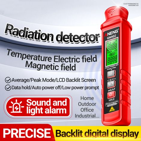 Aneng Gn902 Tragbares Digitales Lcd-gerät Zur Messung Elektromagnetischer Strahlung, Röntgenstrahlung, Radioaktivität, Elektrischer Felder Und Zur Messung Von Magnetfeld Und Temperatur (tischgerät)