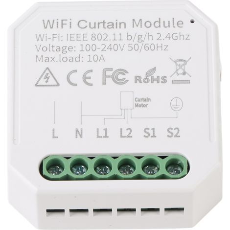 10a Smart-vorhangsteuerungsmodul, Wlan-sprachsteuerung, 2-wege-rolloschalter Für Tuya Smart White
