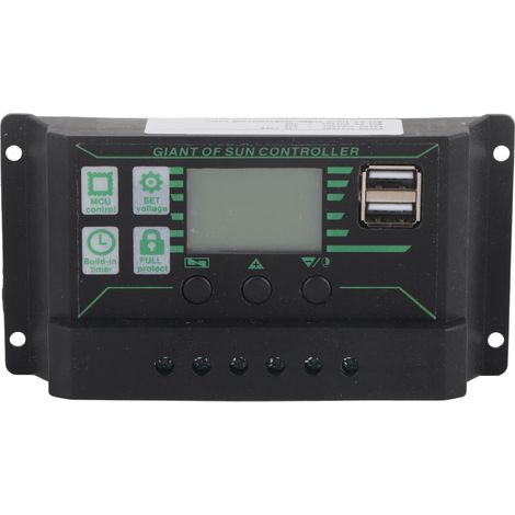 Solarladeregler, Pwm-regler, Dual-lcd-usb-display, 30 A 12 V/24 V Für Lampz30