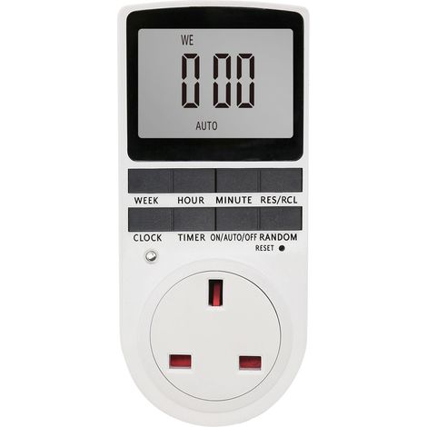 Digitaler Timer, Schaltersteckdose, Elektronisches Lcd-display, Programmierbare Zeit, Energiesparmodus, Intelligente Synchronisierung