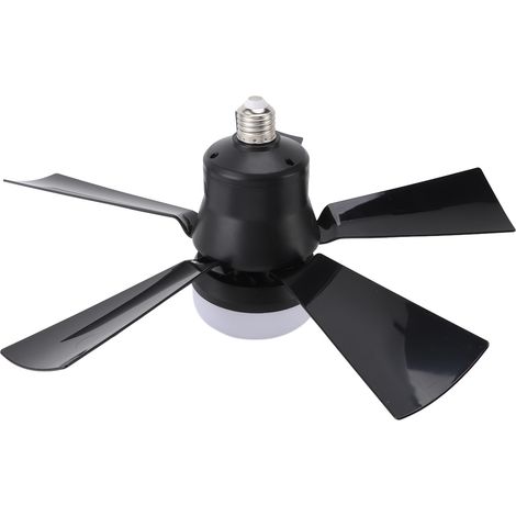 15,7-zoll-deckenventilator Mit Schraubgewinde, Fernbedienung, E26-sockel, Dimmbare Beleuchtung, Für Garage, Badezimmer, Schlafzimmer, Küche, Schwarz