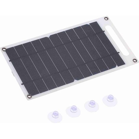 Tragbares 7,8-w-6-v-1300-ma-usb-solarpanel Mit Saugnapf Für Reisen, Camping Und Wandern