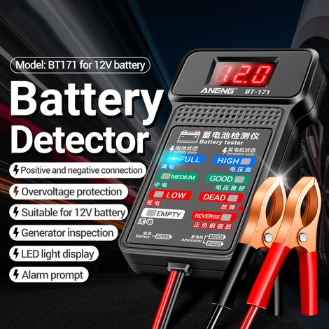 Aneng Bt-171 Multifunktionales 12v-batterietestgerät Mit Statusanzeige, Erkennung In Der Kfz-reparaturbranche, Invertiertes Led-display, Elektrikerwerkzeug