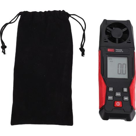 Digitales Anemometer Mit 8 Flügeln, Tragbares Windgeschwindigkeits- Und Temperaturmessgerät, 0,1 Bis 30,0 M/s, 0 Bis 45,0 ℃