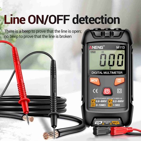 Professionelles Digitalmultimeter, Digitalvoltmeter, Trms 1999 Counts, Spannung/strom/widerstand/temperatur/durchgang/kapazität/frequenz/diode/transistor
