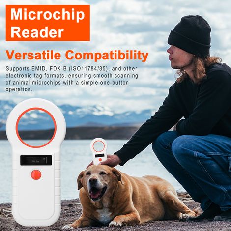 Tragbarer, Wiederaufladbarer Rfid-scanner Mit Tragbarem, Wiederaufladbarem Haustier-mikrochip-lesegerät Und Oled-display. Unterstützt Emid Fdx-b (iso11784/85) Und Bietet 128 Datenspeicherplätze.