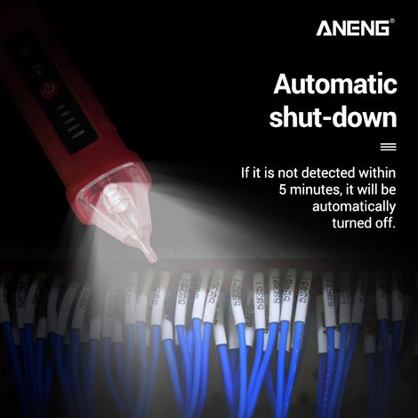 Aneng Vd802 Berührungsloser Wechselspannungsprüfer 12v-1000v Stiftform Led-anzeige Ausgangsdetektor Sensor
