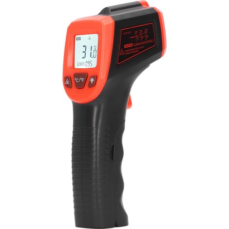 Tragbares, Berührungsloses Infrarot-temperaturmessgerät Für Den Industriellen Einsatz, Abs-gehäuse, Digital, Rot