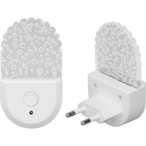 Farbwechselndes Nachtlicht, 2 Stück, Rgb-led-lampe Mit Sensor, Für Schlafzimmer, Badezimmer, Eu 220 V