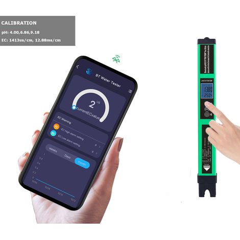 5-in-1 Digitaler Wasserqualitätstester, Intelligente Ph-wert-, Bt/ec/tds/cf/temperaturmessung Für Trinkwasser In Einem Hydrokultur-aquarium