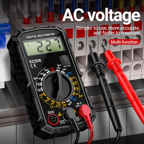 1999-count True Rms Digitalmultimeter, Professionelles Elektrisches Testgerät, Automatisches Ohmmeter Und Voltmeter, Ac/dc-spannungsprüfer, Ac/dc-stromprüfer, Widerstandsprüfer, Durchgangsprüfer, Kapa