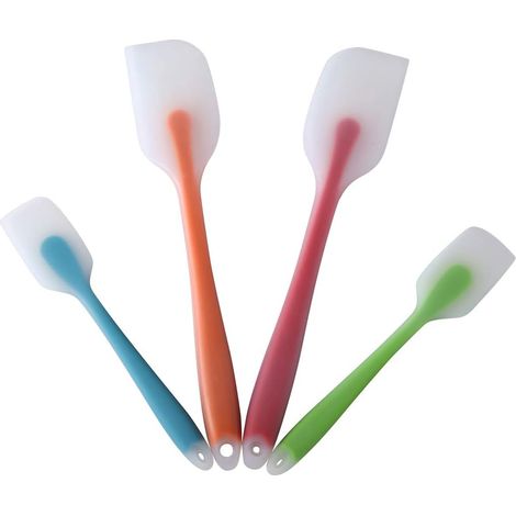 4er-set Silikonspatel – Flexibler, Hitzebeständiger Spatel (bis 230 °c) Mit Edelstahlkern – Hochwertige Küchenutensilien In Lebensmittelqualität – Nein