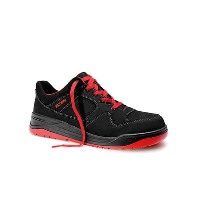 Elten Sicherheitshalbschuh Maverick Black-Red Low Esd S3 Gr. 42