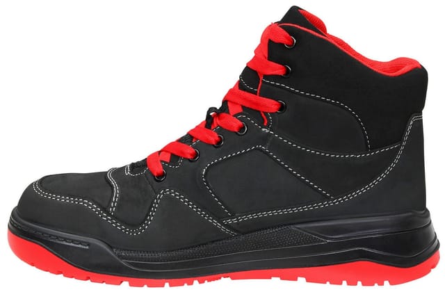 Elten Sicherheitsschnürstiefel Maverick Black-Red Mid Esd S3 Gr. 48