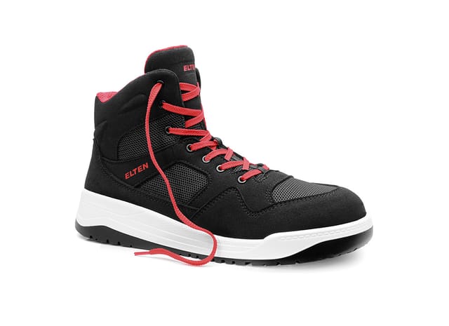 Elten Sicherheitsschnürstiefel Lakers Black Mid Esd S1P Gr. 48