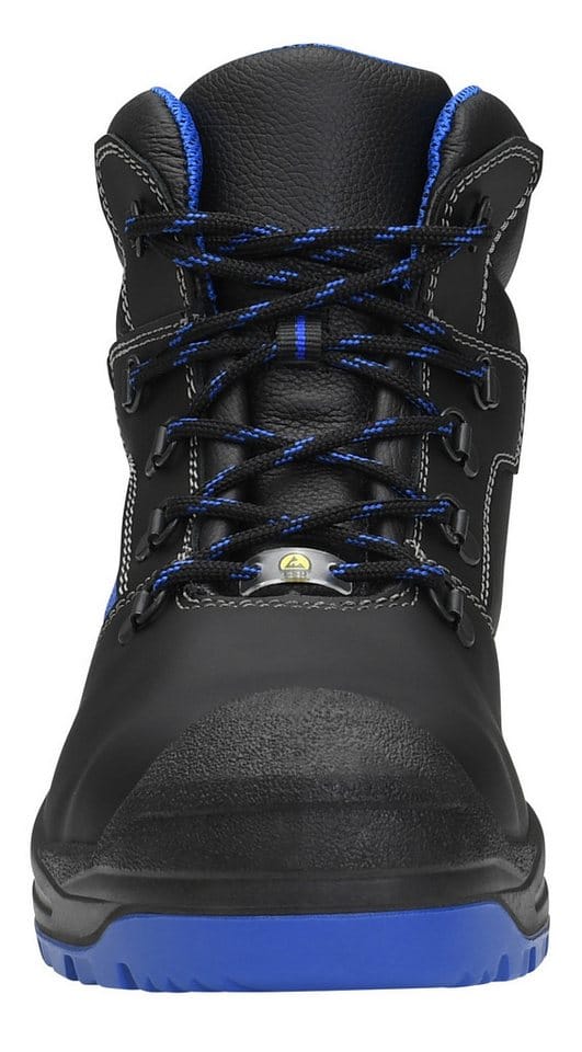 Elten Sicherheitsschnürstiefel Leonardo Xxsg Black-Blue Mid Esd S3 Gr. 38
