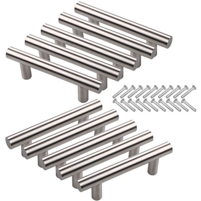 Türgriffe – 10 Stück – Edelstahl – 64 Mm Mittenabstand – Gebürstete Oberfläche