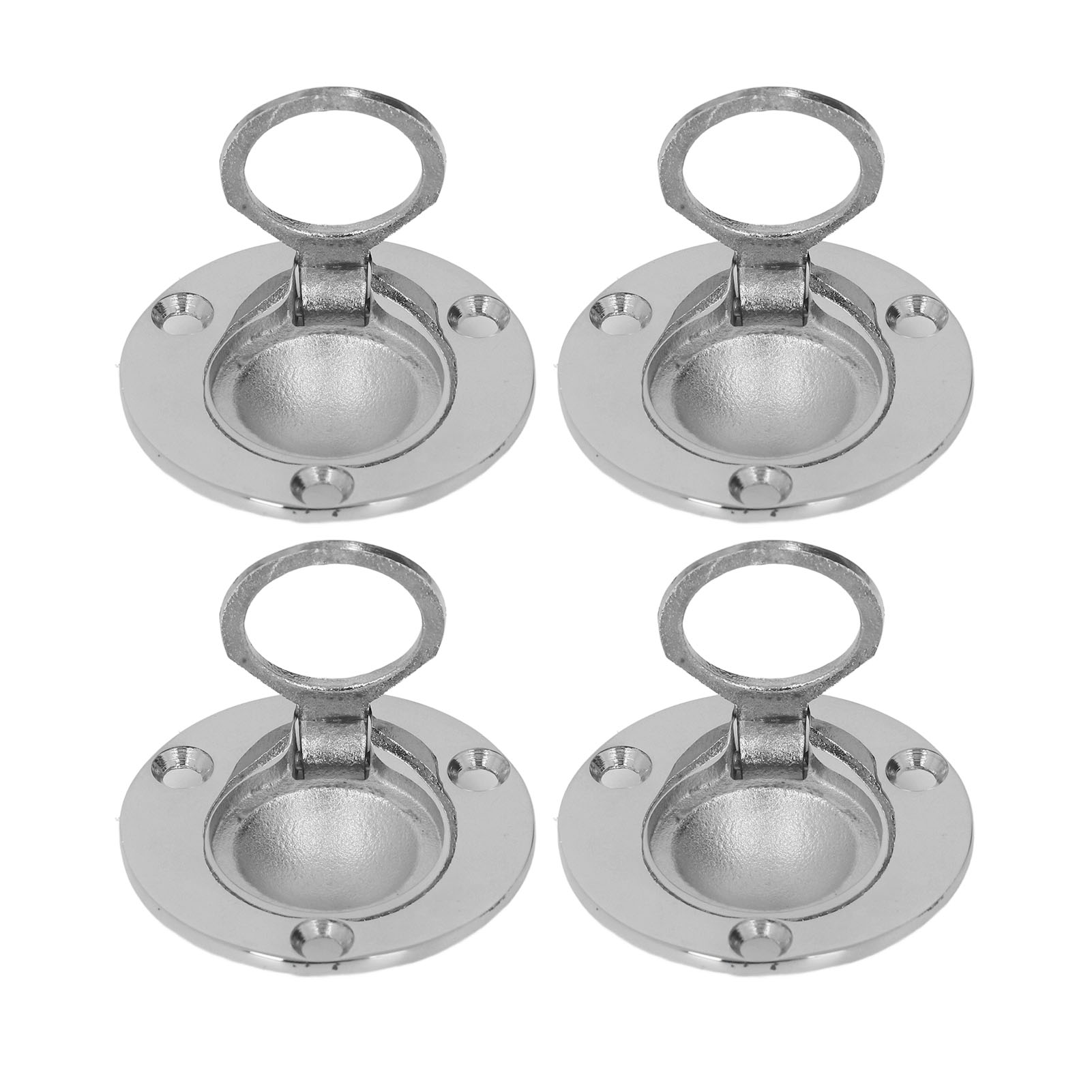 4 Versenkte M5-flachring-bootsdeckgriffe Aus Edelstahl, Rund Gefräst, Verschleißfest, 4er-set
