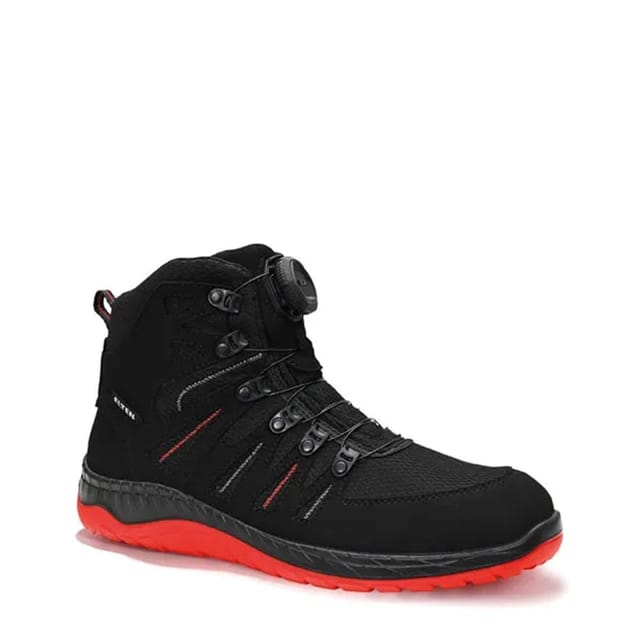 Elten Sicherheitsstiefel Maddox Boa Black-Red Mid Esd S3 Gr. 43