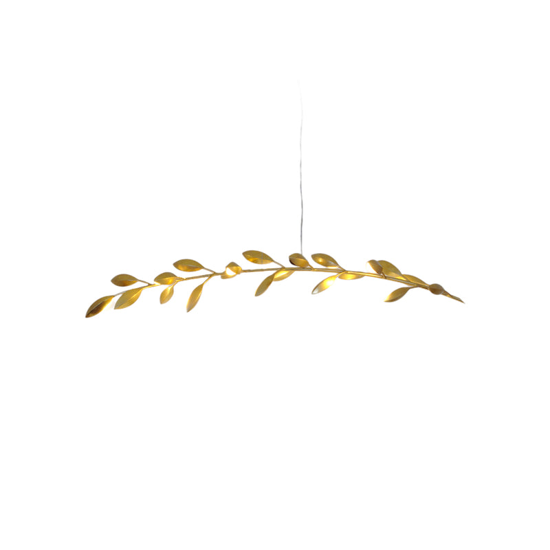 [gebraucht] B-ware Holländer Hängeleuchte Riso 11-flammig Led Pendelleuchte Dimmbar Gold 130x30cm