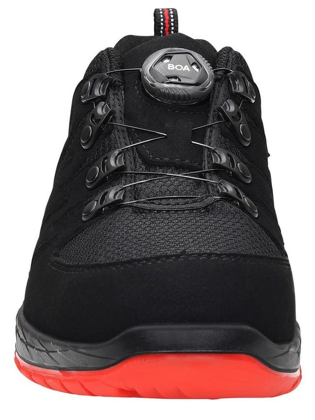 Elten Sicherheitshalbschuh Maddox Boa Black-Red Low Esd S3 Gr. 43
