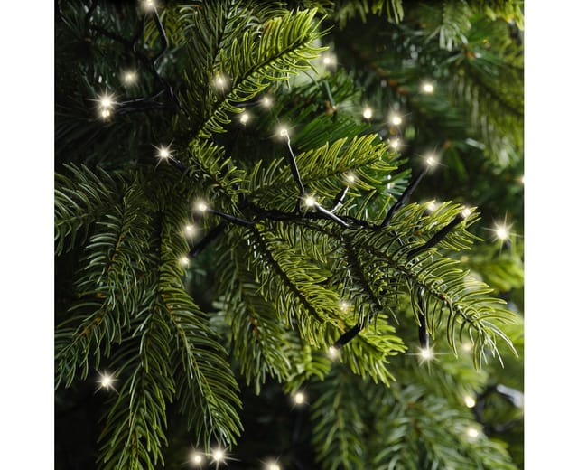 Lumineo Led Lichterkette Excellent Twinkle Schwarz 20 Meter 1272 Lichter - Warmweiß